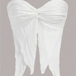ANGEL WING FRONT TWIST ASYMMETRICAL TUBE TOP